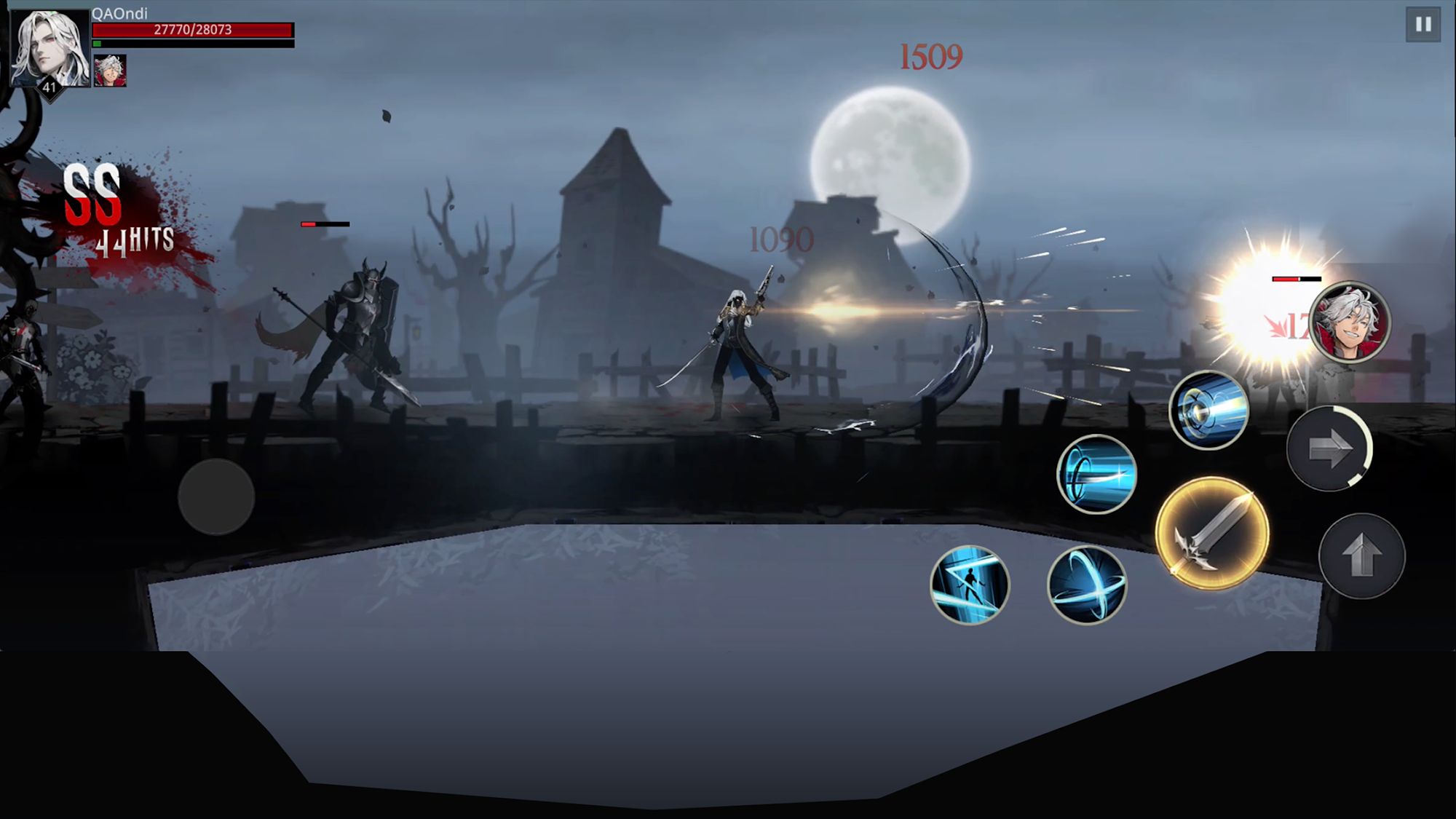 Gameplay of the Shadow Slayer: Demon Hunter for Android phone or tablet.