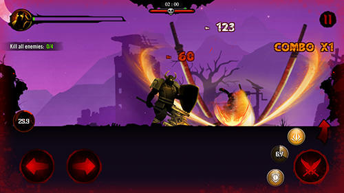 Gameplay of the Shadow stickman: Dark rising. Ninja warriors for Android phone or tablet.