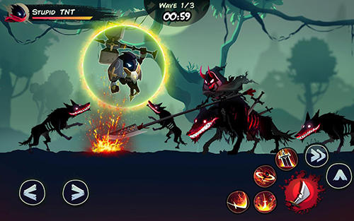 Gameplay of the Shadow stickman: Fight for justice for Android phone or tablet.