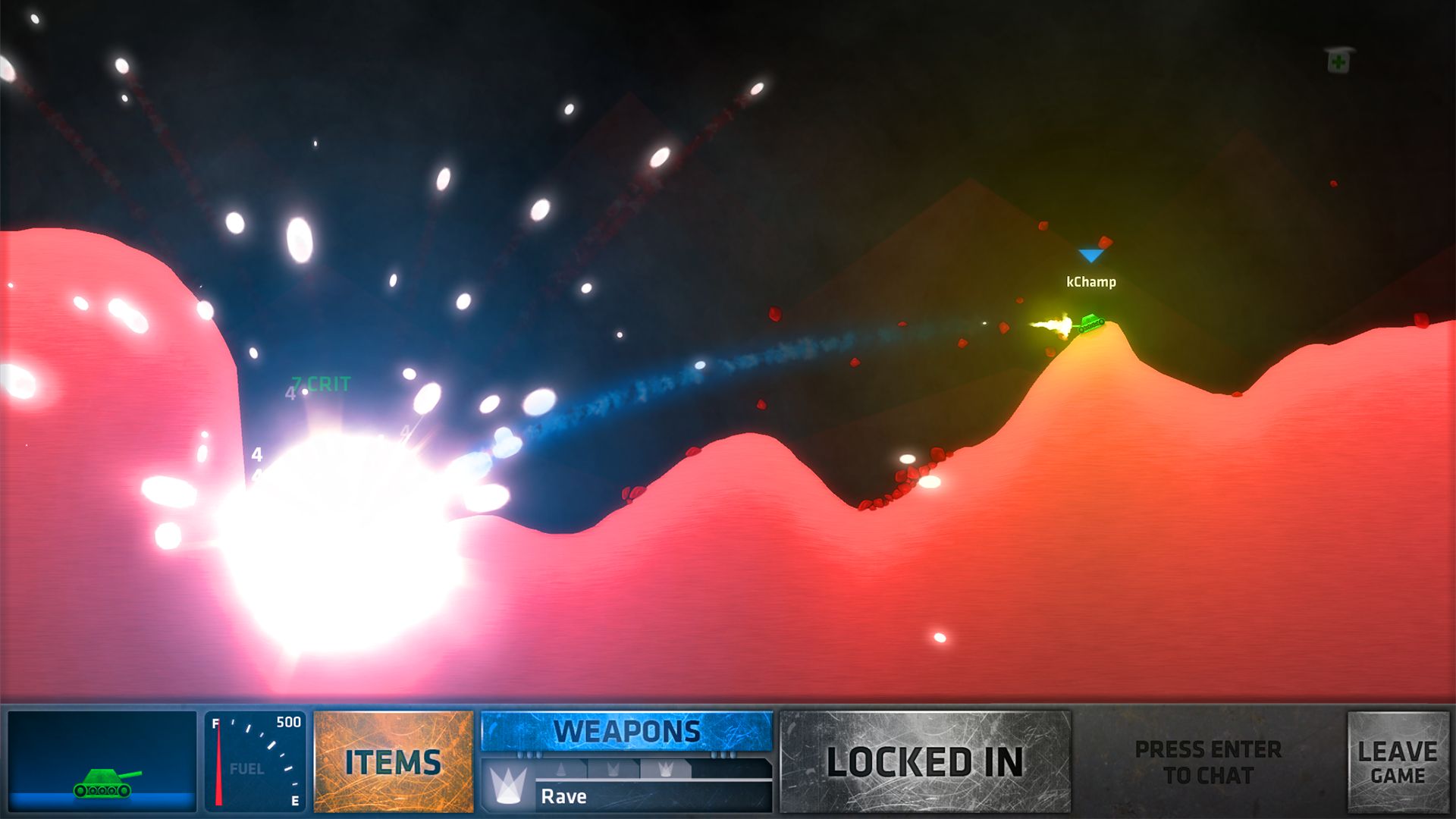 Gameplay of the ShellShock Live for Android phone or tablet.