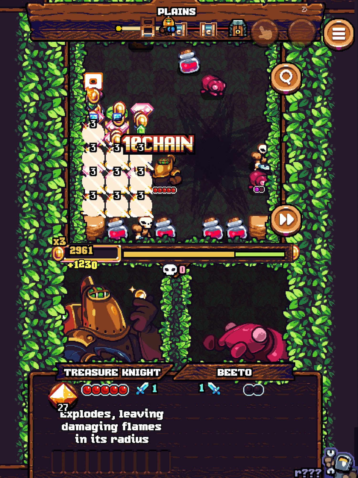 Gameplay of the Shovel Knight Pocket Dungeon for Android phone or tablet.