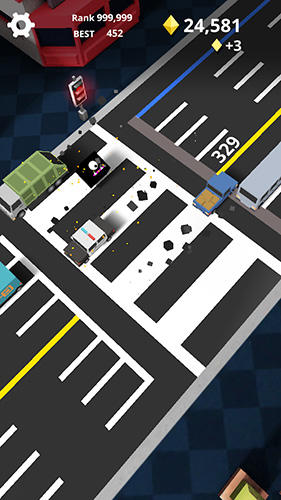 Gameplay of the Shuttle run: Cross the street for Android phone or tablet.