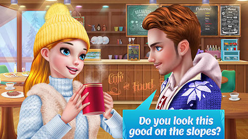 Gameplay of the Ski girl superstar: Winter sports and fashion game for Android phone or tablet.