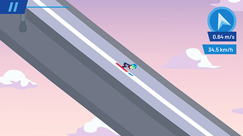 Gameplay of the Ski jump challenge for Android phone or tablet.