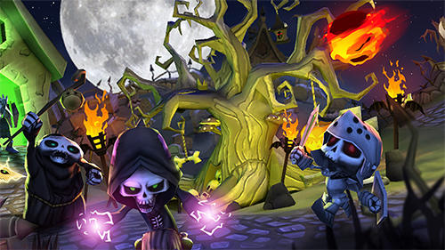 Gameplay of the Skull towers: Castle defense for Android phone or tablet.