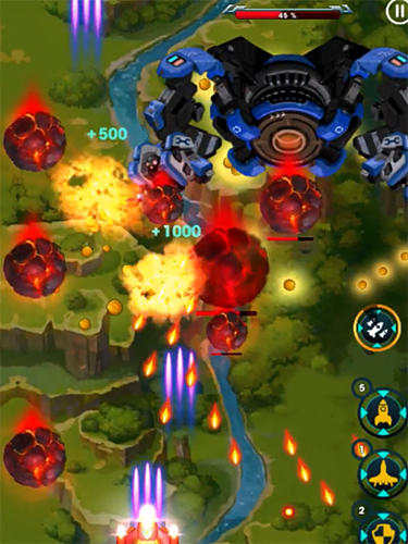 Gameplay of the Sky invaders reloaded for Android phone or tablet.