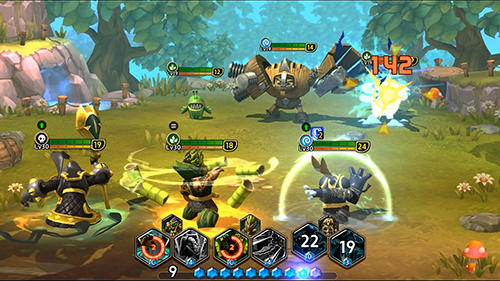 Gameplay of the Skylanders: Ring of heroes for Android phone or tablet.