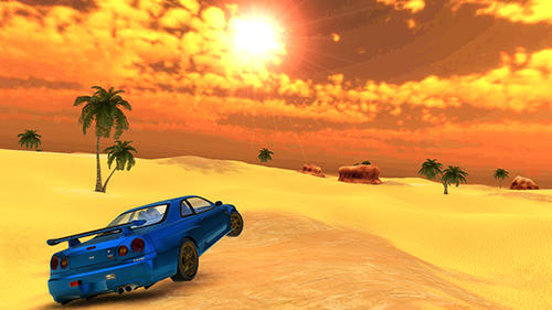 Gameplay of the Skyline drift simulator for Android phone or tablet.