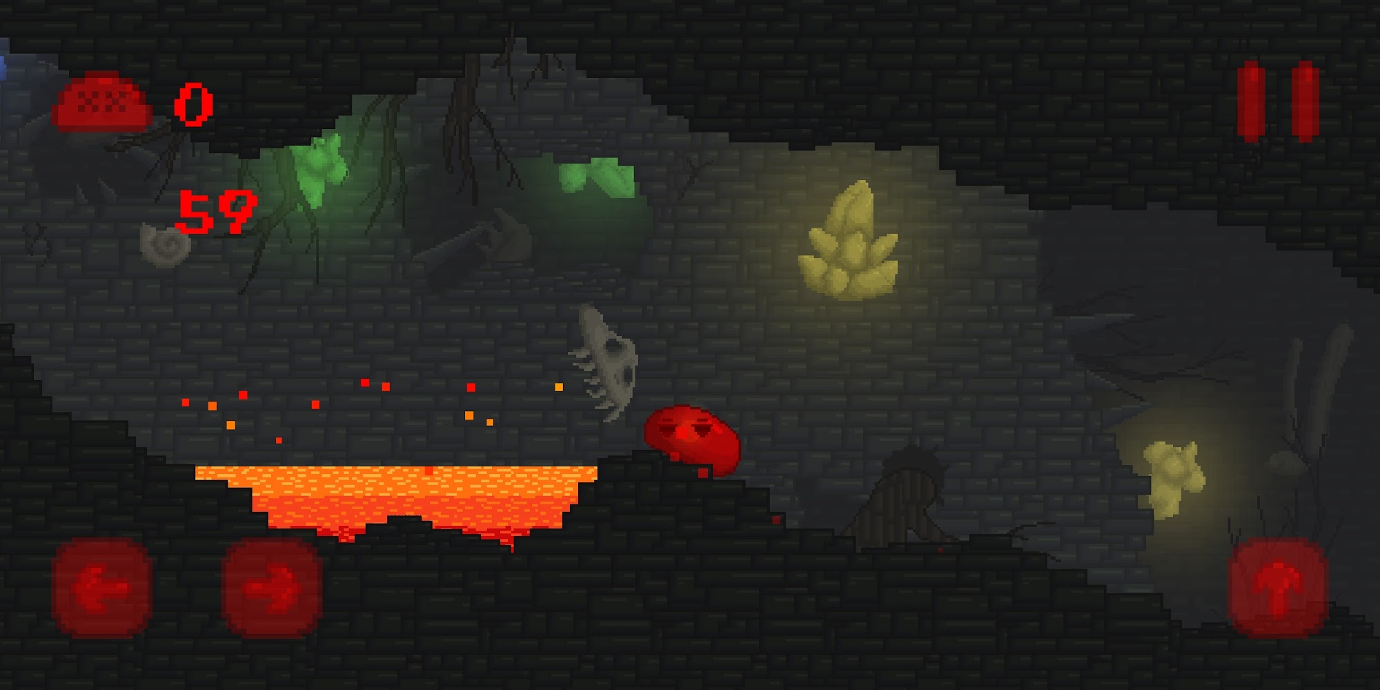 Gameplay of the Slime Cave for Android phone or tablet.