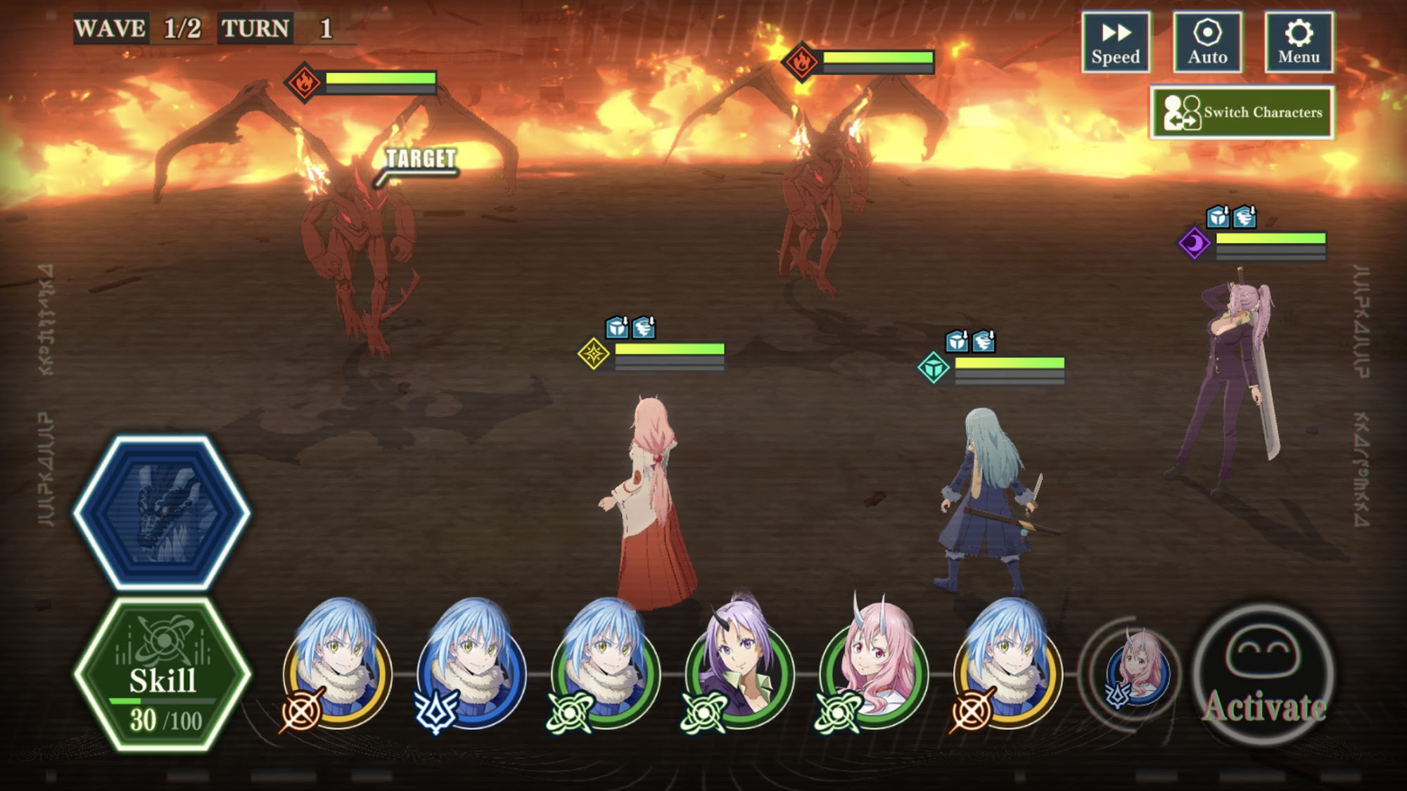 Gameplay of the SLIME - ISEKAI Memories for Android phone or tablet.