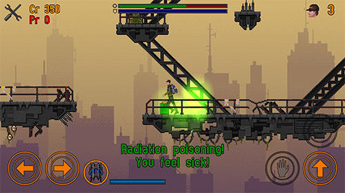 Gameplay of the Slip gear: Jet pack wasteland for Android phone or tablet.
