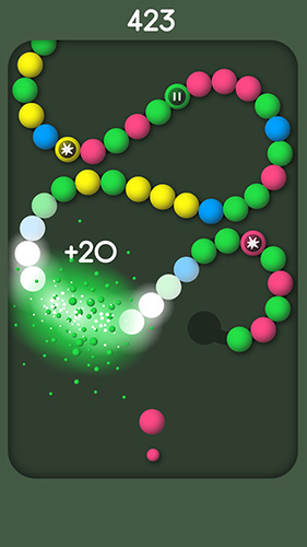 Gameplay of the Snake balls for Android phone or tablet.