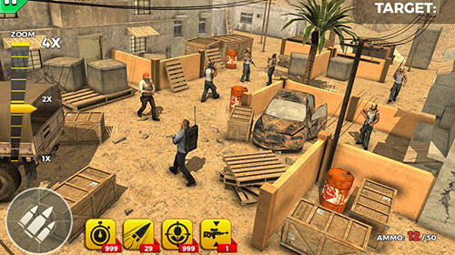 Gameplay of the Sniping forte: Grand deserts for Android phone or tablet.