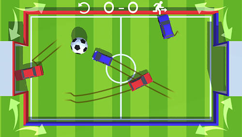 Gameplay of the Soccar: 2-4 players for Android phone or tablet.
