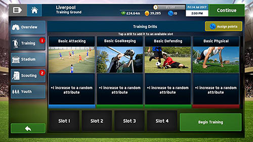 Gameplay of the Soccer manager 2018 for Android phone or tablet.