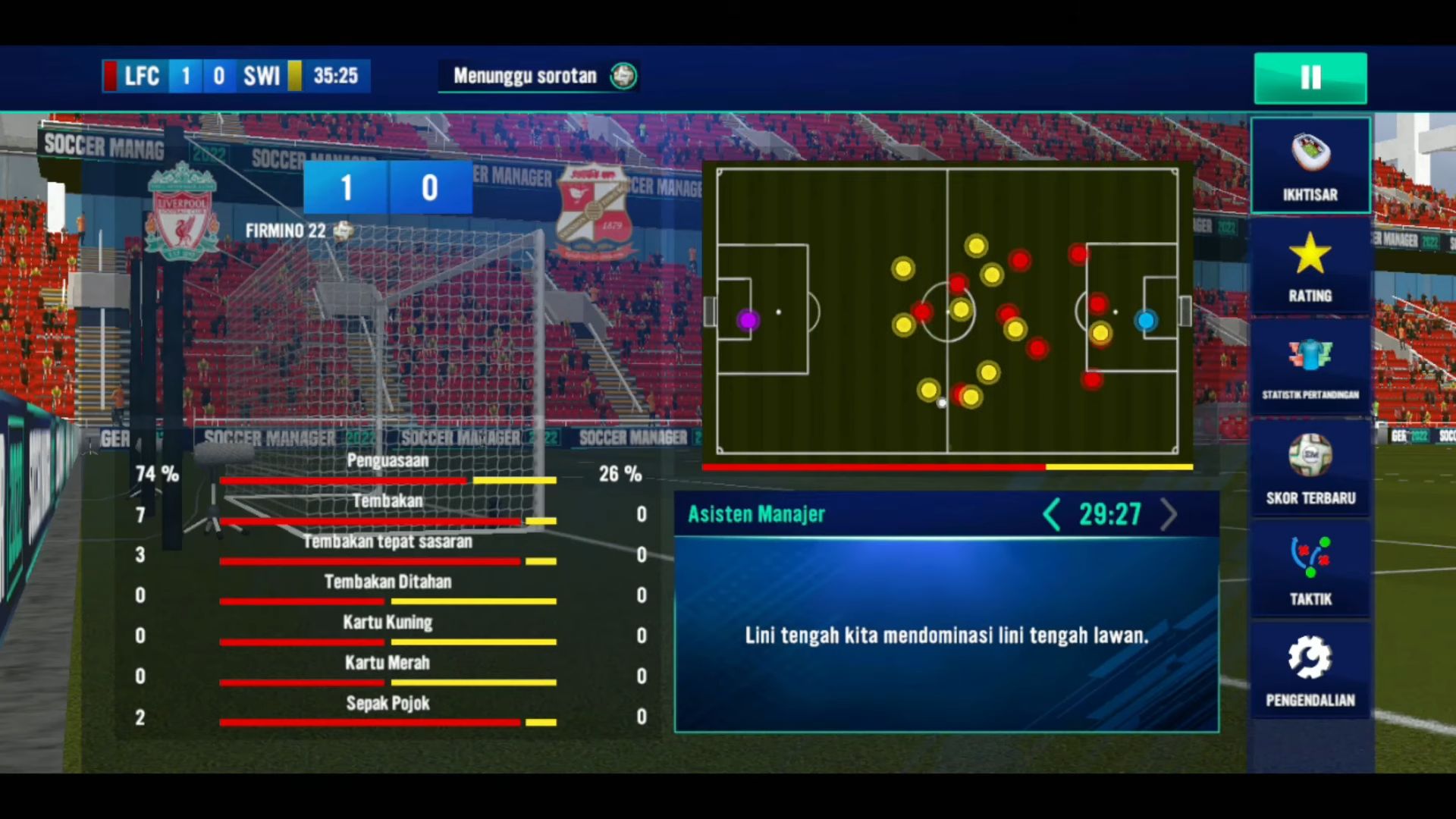 Gameplay of the Soccer Manager 2022- FIFPRO Licensed Football Game for Android phone or tablet.