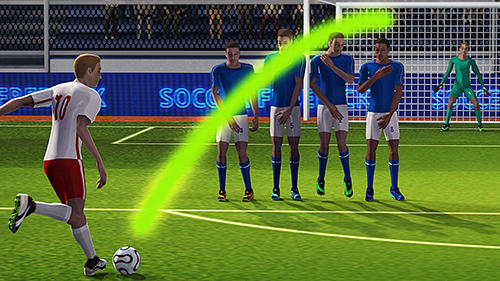 Gameplay of the Soccer world league freekick for Android phone or tablet.