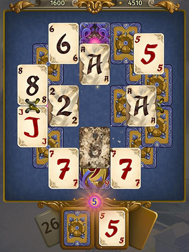 Gameplay of the Solitaire enchanted deck for Android phone or tablet.