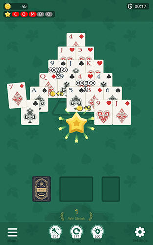 Gameplay of the Solitaire farm village for Android phone or tablet.