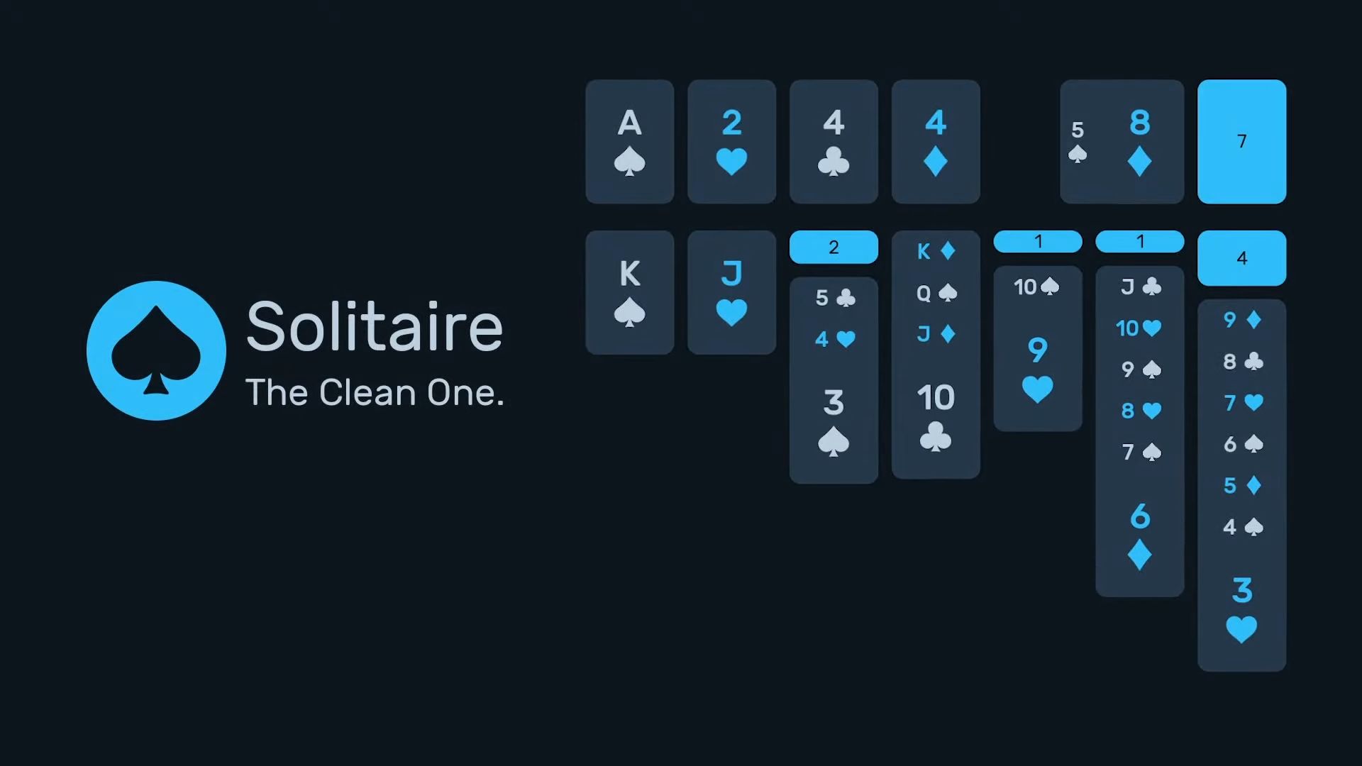 Gameplay of the Solitaire - The Clean One for Android phone or tablet.