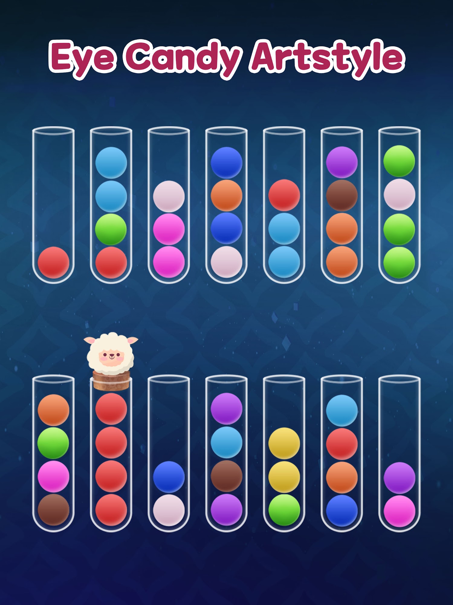 Gameplay of the Sort Ball : Brain Age for Android phone or tablet.