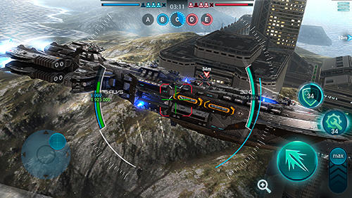 Gameplay of the Space armada: Galaxy wars for Android phone or tablet.