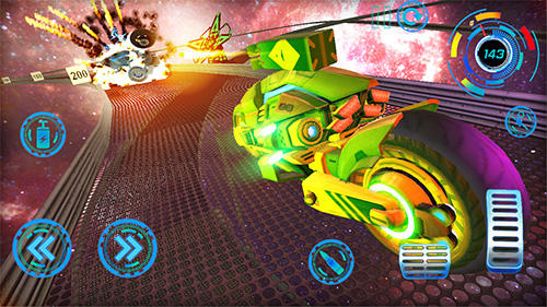 Gameplay of the Space bike galaxy race for Android phone or tablet.
