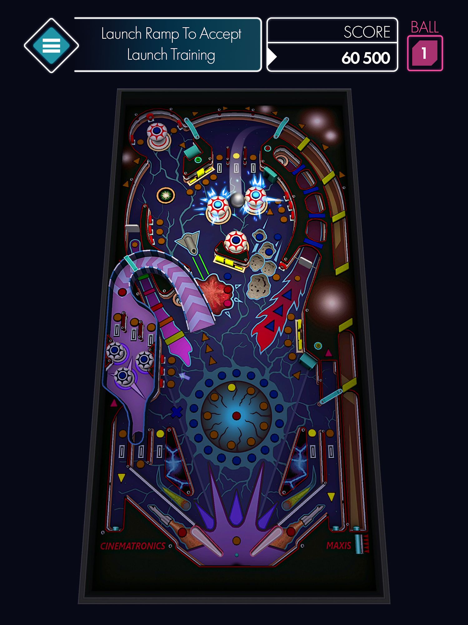 Gameplay of the Space Pinball: Classic game for Android phone or tablet.