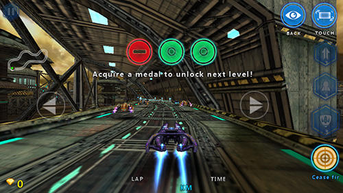 Gameplay of the Space racing force 3D for Android phone or tablet.