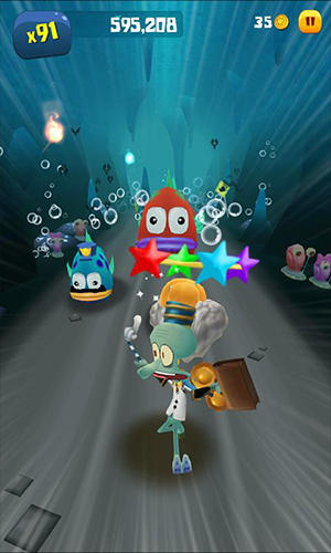 Gameplay of the SpongeBob game station for Android phone or tablet.