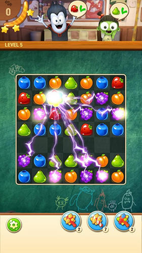 Gameplay of the Spookiz pop: Match 3 puzzle for Android phone or tablet.