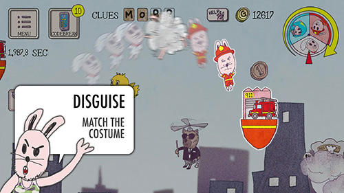 Gameplay of the Spy bunny for Android phone or tablet.