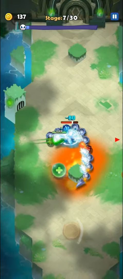 Gameplay of the SSSnaker for Android phone or tablet.