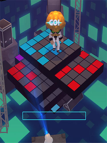 Gameplay of the Stack tap disco star for Android phone or tablet.