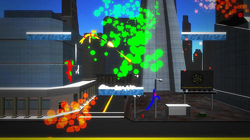 Gameplay of the Stick man fight: Battle online. 3D game for Android phone or tablet.