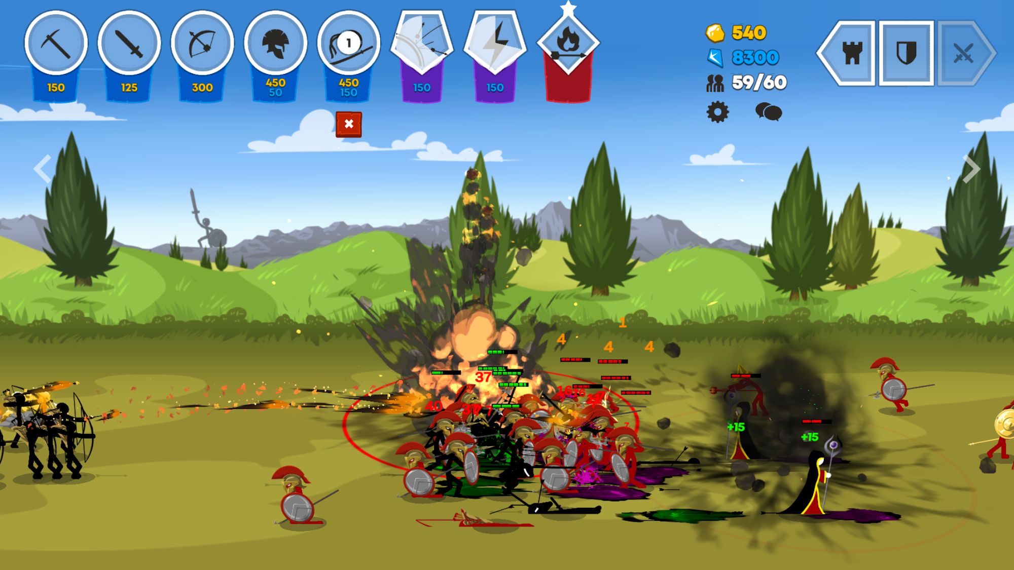 Gameplay of the Stick War 3 for Android phone or tablet.