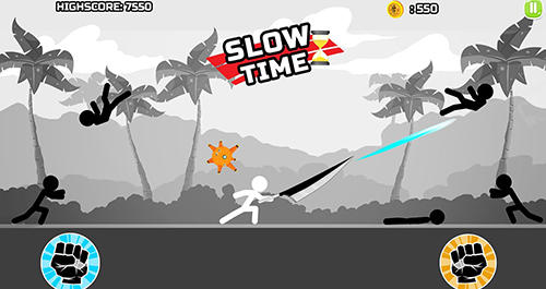 Gameplay of the Stickman fighter epic battle 2 for Android phone or tablet.