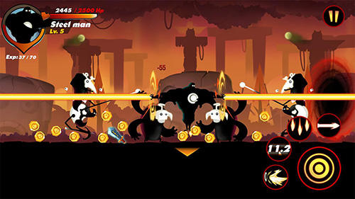Gameplay of the Stickman legend: Shadow revenge for Android phone or tablet.