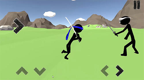 Gameplay of the Stickman ninja warrior 3D for Android phone or tablet.