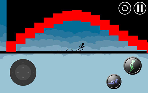 Gameplay of the Stickman parkour platform for Android phone or tablet.