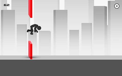 Gameplay of the Stickman parkour runner for Android phone or tablet.