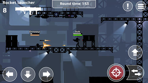 Gameplay of the Stickman PvP wars online for Android phone or tablet.