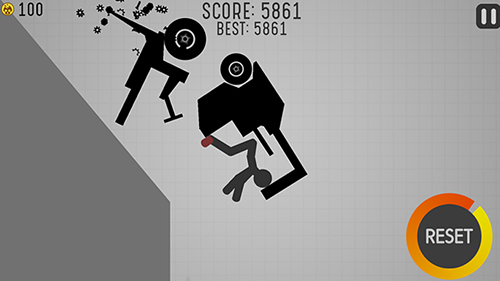 Gameplay of the Stickman turbo dismount for Android phone or tablet.