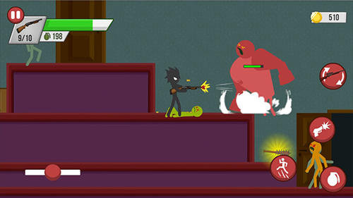 Gameplay of the Stickman zombie shooter: Epic stickman games for Android phone or tablet.