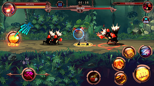 Gameplay of the Sticks legends: Ninja warriors for Android phone or tablet.