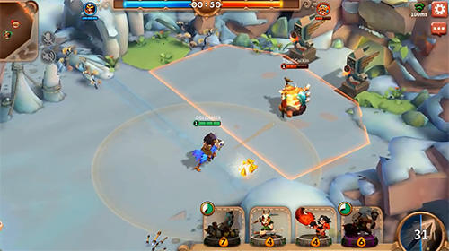 Gameplay of the Stone arena for Android phone or tablet.