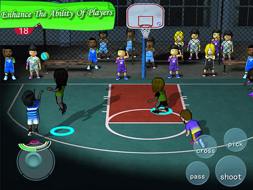 Gameplay of the Street basketball association for Android phone or tablet.