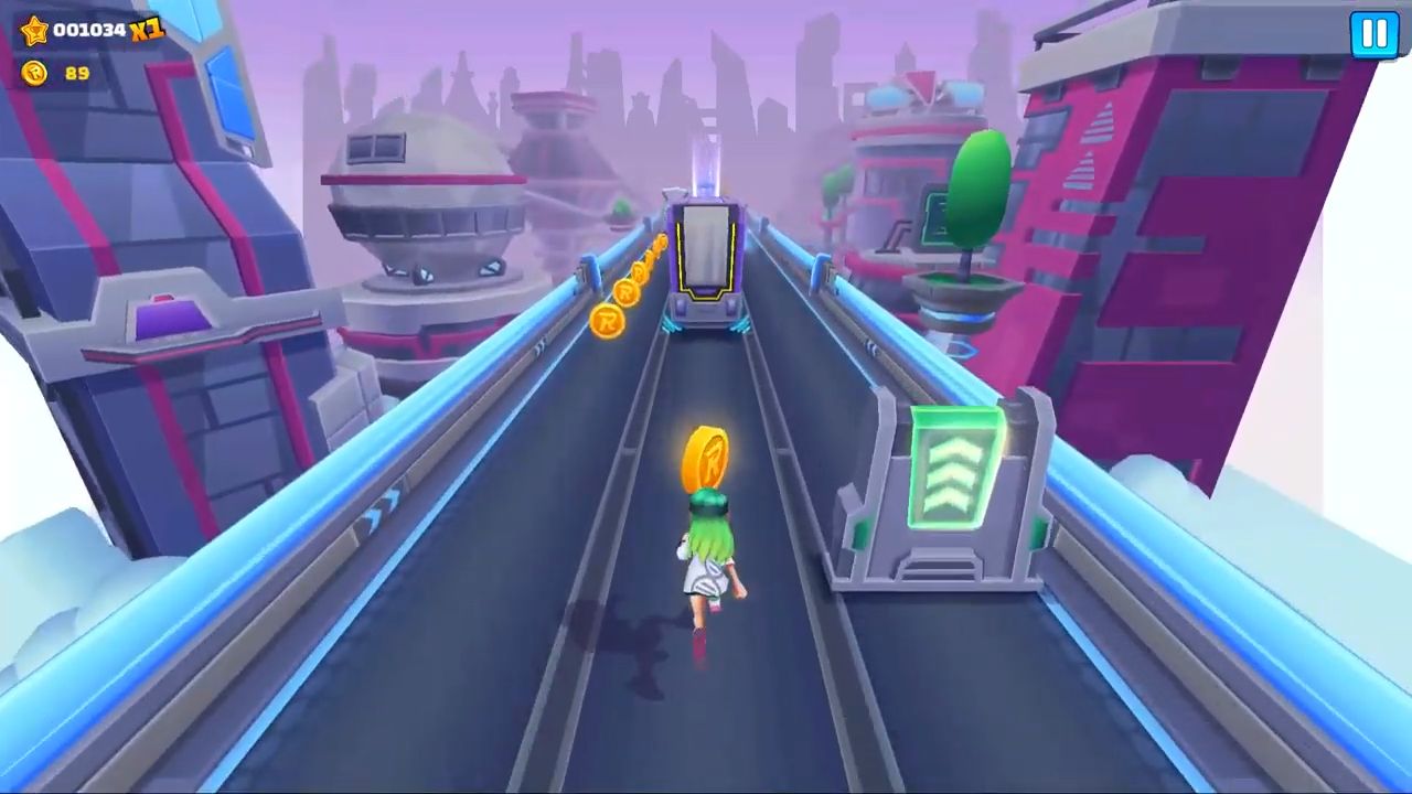 Gameplay of the Street Rush - Running Game for Android phone or tablet.