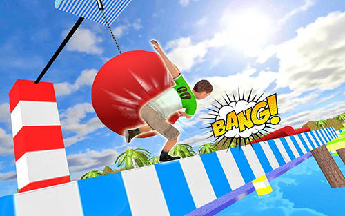 Gameplay of the Stuntman runner water park 3D for Android phone or tablet.