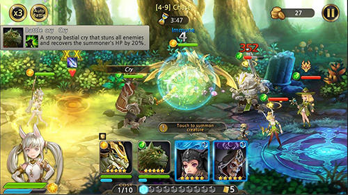 Gameplay of the Summon rush for Android phone or tablet.